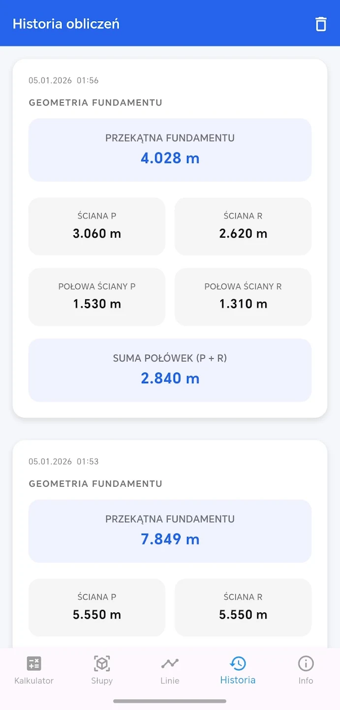 Zrzut ekranu aplikacji xLinia