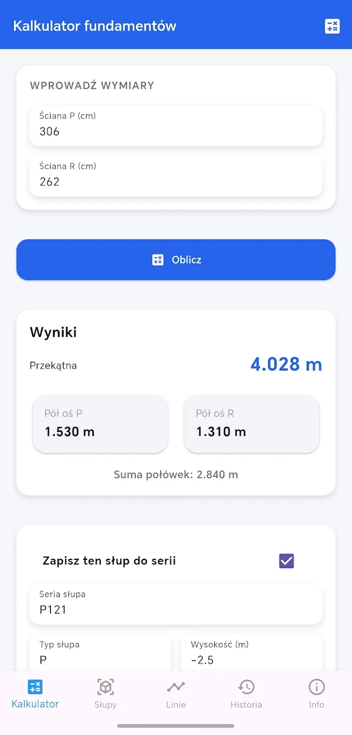 Zrzut ekranu aplikacji xLinia